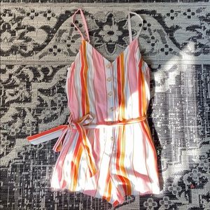 Forever 21 striped romper